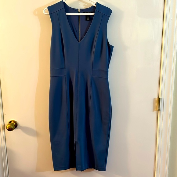 White House Black Market Zipper Back Sleeveless Midi Dress - Picture 1 of 5